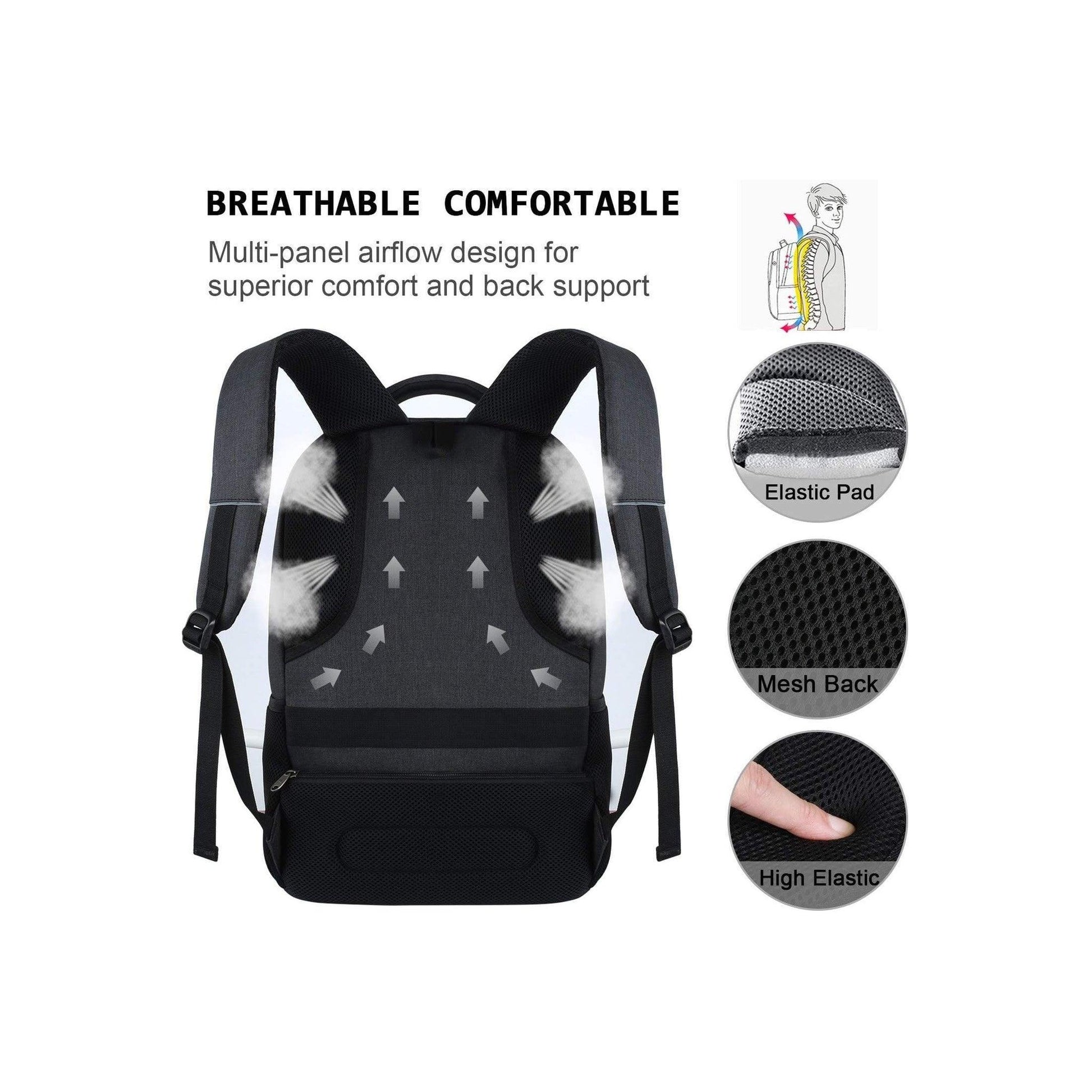 Fashionable Tech-Ready Travel Laptop Backpack - FR Fashion Co.