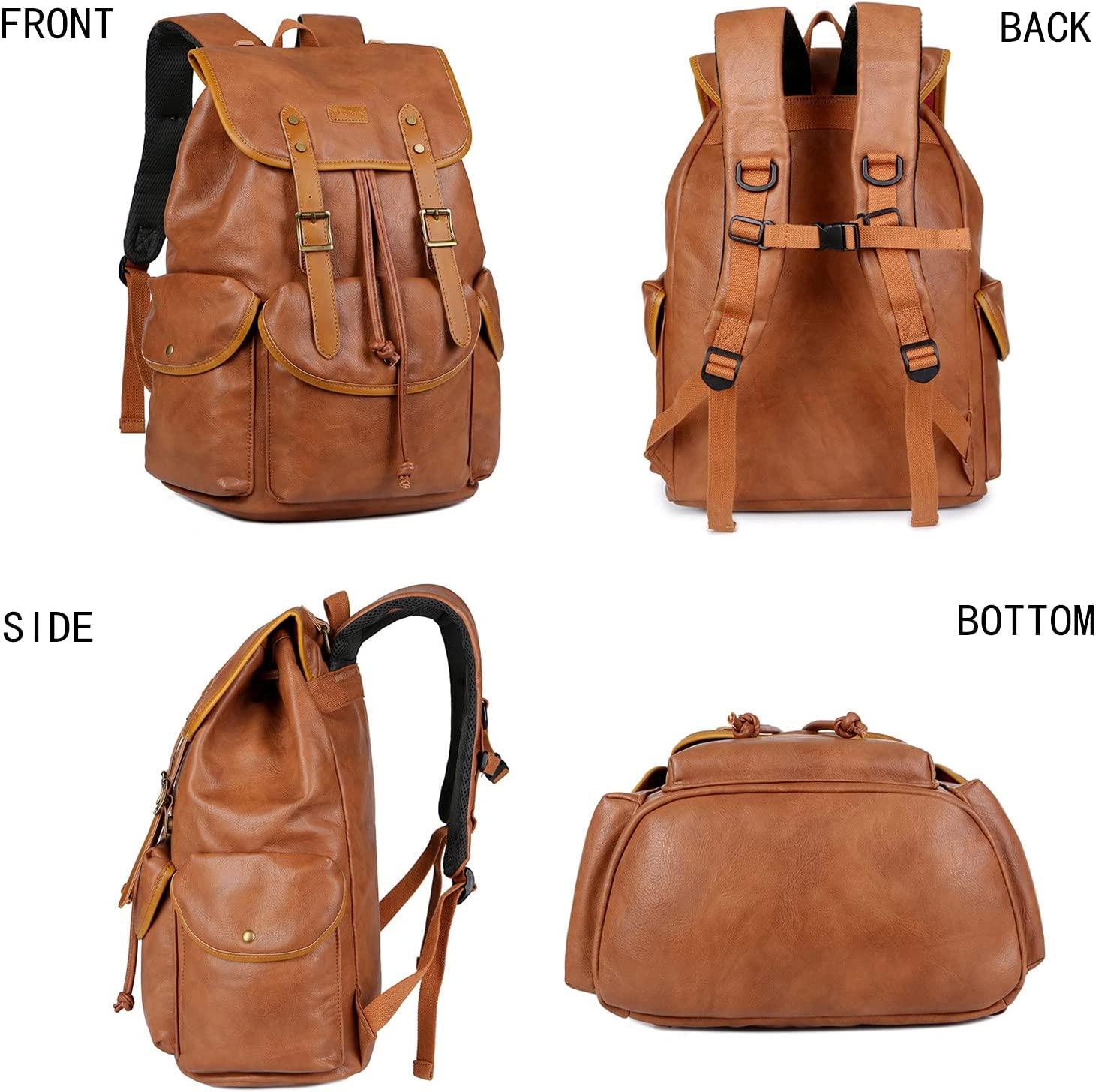 Premium Leather Flap Cover Backpack - FR Fashion Co.