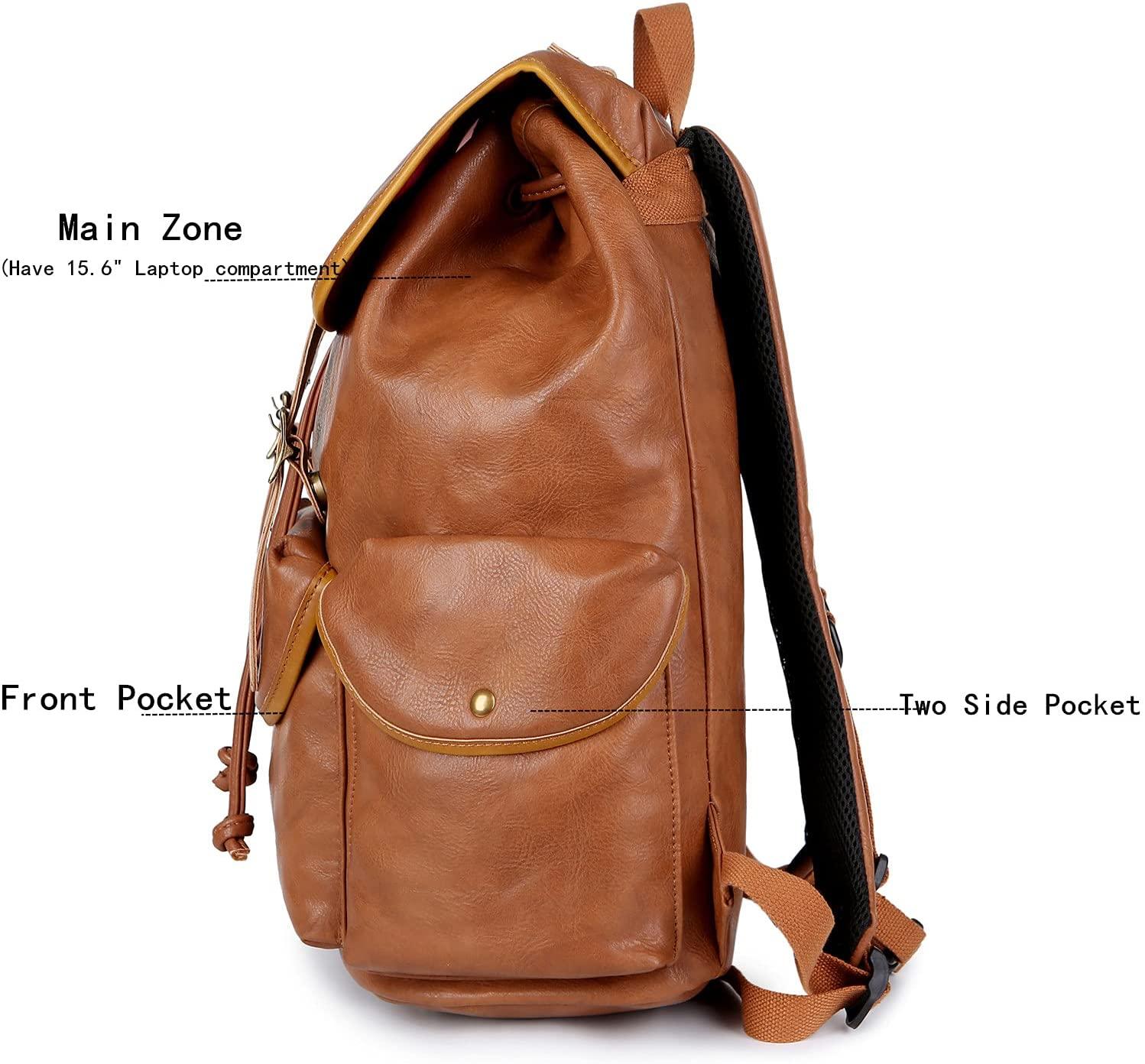 Premium Leather Flap Cover Backpack - FR Fashion Co.
