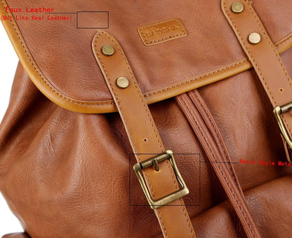 Premium Leather Flap Cover Backpack - FR Fashion Co.