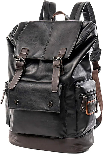 FR Fashion Co. Leather Backpack – Water-Resistant Secure Anti-Theft