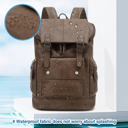 FR Fashion Co. Leather Backpack – Water-Resistant Secure Anti-Theft