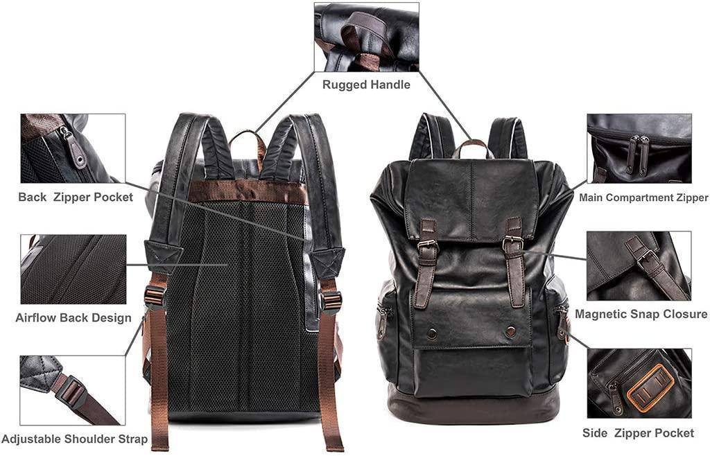 FR Fashion Co. Leather Backpack – Water-Resistant Secure Anti-Theft