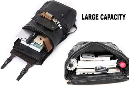 FR Fashion Co. Leather Backpack – Water-Resistant Secure Anti-Theft