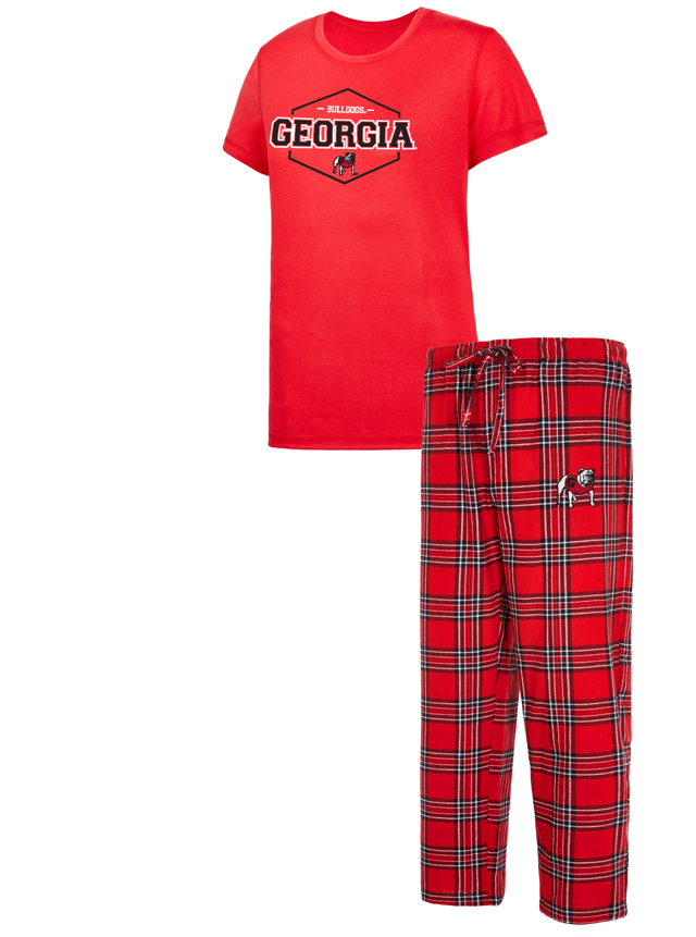 Georgia Bulldogs - Badge Top & Pant Pajama Set - Mann