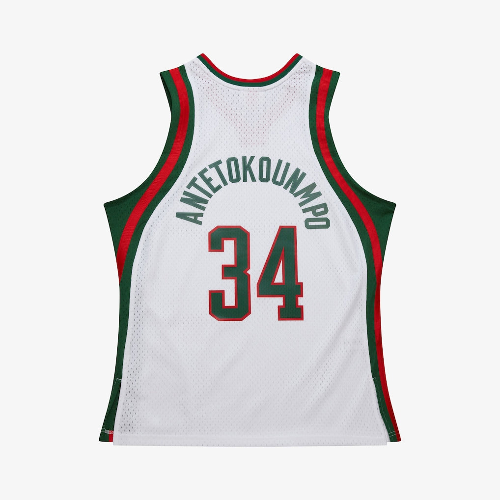 Milwaukee Bucks - Giannis Antetokounmpo 2013 White Swingman Jersey