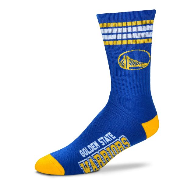Golden State Warriors - 4 Stripe Deuce Socks - Mann