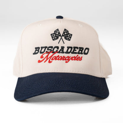 Buscadero Motorcycles 'Grand Prix' Two Tone Mid Profile Hat