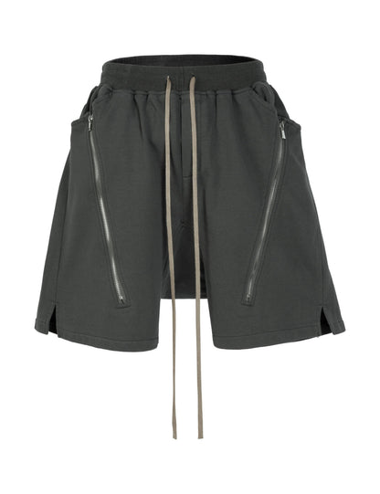 UNDEVELOPED Grey Zip Drawstring Cargo Shorts