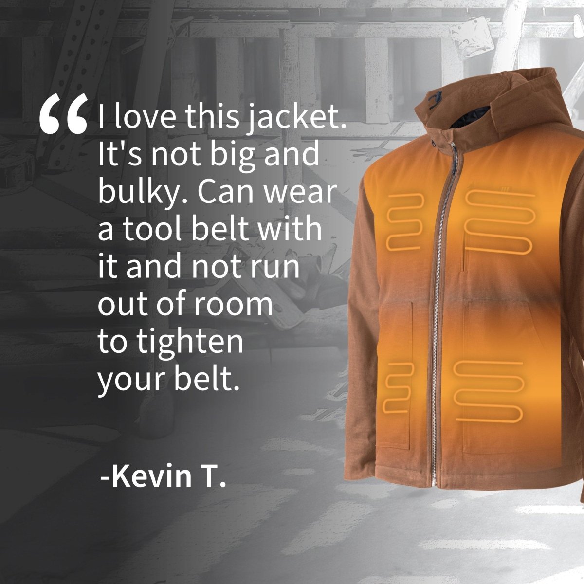 Grit Mens Heated Workwear Jacket - Gobi Heat