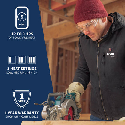 Grit Mens Heated Workwear Jacket - Gobi Heat