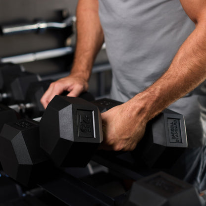 Barbell Standard - Rubber Hex Dumbbells - Mann