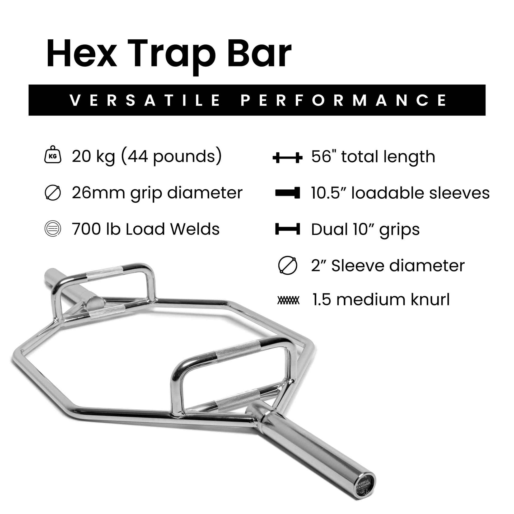 Barbell Standard - Olympic Hex Bar - Mann