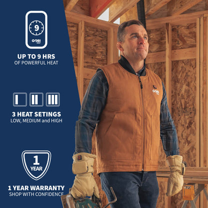 Ibex Mens Heated Workwear Vest - Gobi Heat