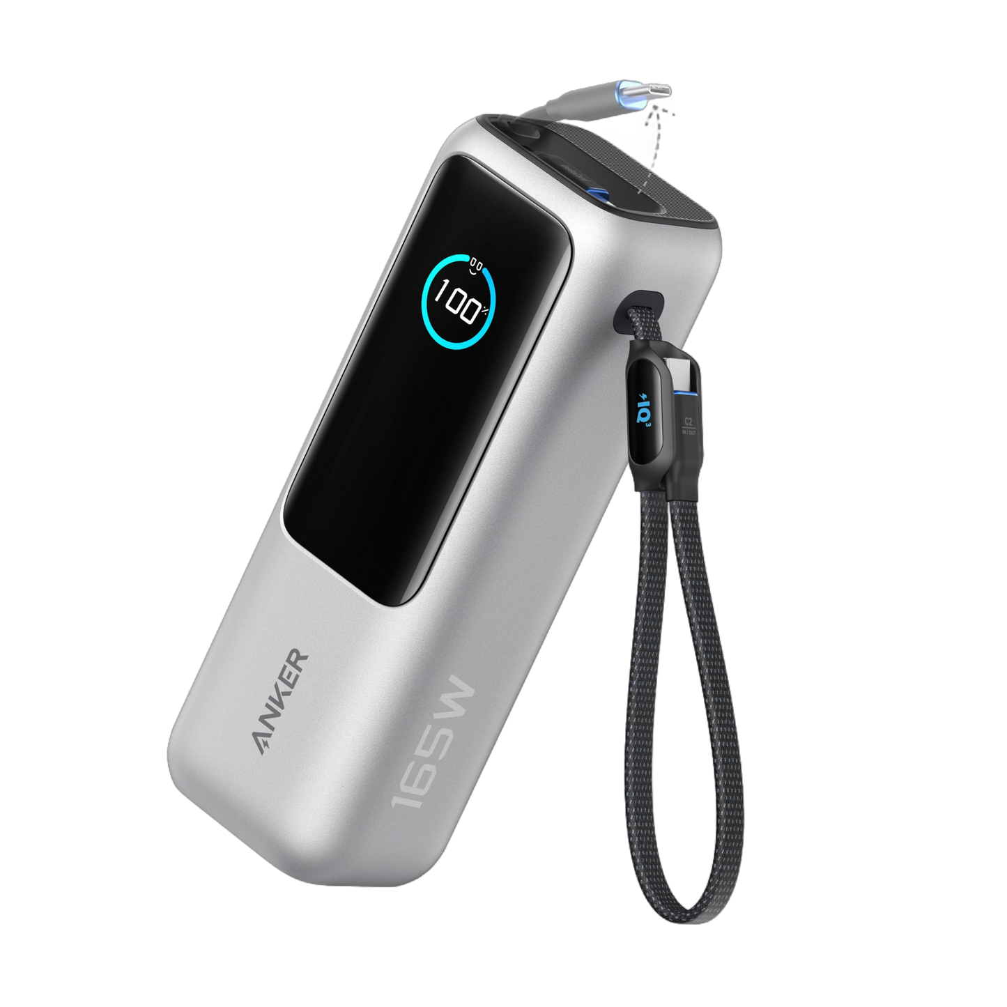 Anker Laptop Power Bank (25K, 165W, Built-In and Retractable Cables) - Mann
