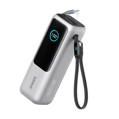Anker Laptop Power Bank (25K, 165W, Built-In and Retractable Cables) - Mann