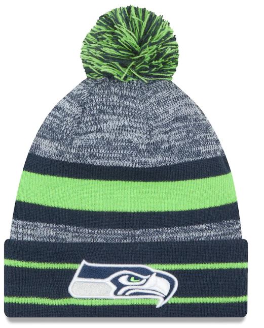 Seattle Seahawks - Team Logo Cuffed Knit Beanie, New Era - Mann