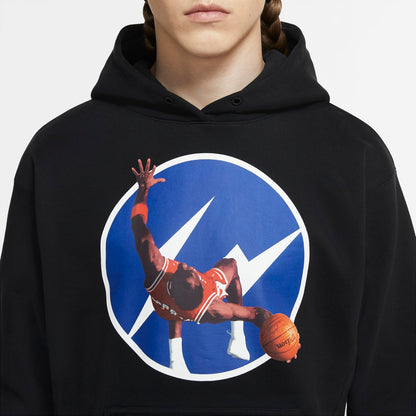 Size S Jordan x Fragment Design Image Pullover Hoodie 'Black'