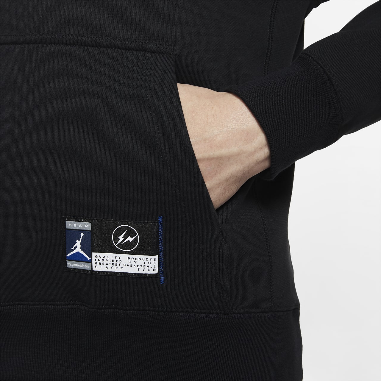 Size S Jordan x Fragment Design Image Pullover Hoodie 'Black'