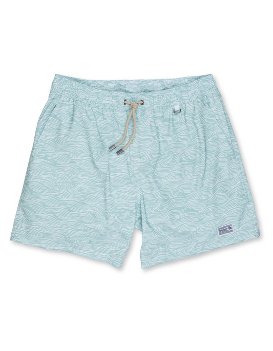 Baja Llama Roll Tides Fern Green - Stretch Swimsuit