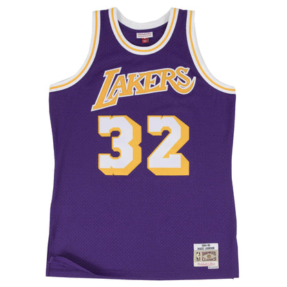 Los Angeles Lakers - Magic Johnson 1984 Swingman Road Jersey