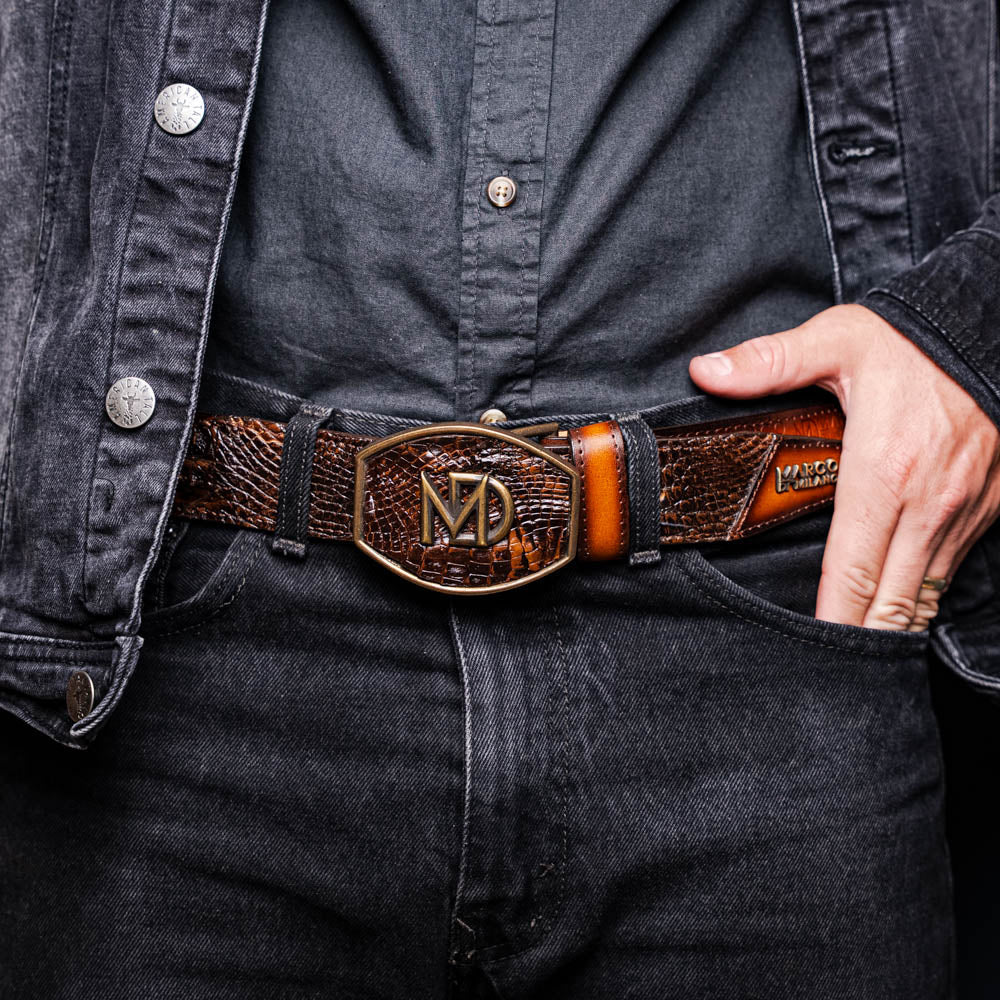 MDM Montana Belt Aged Brown - Mann