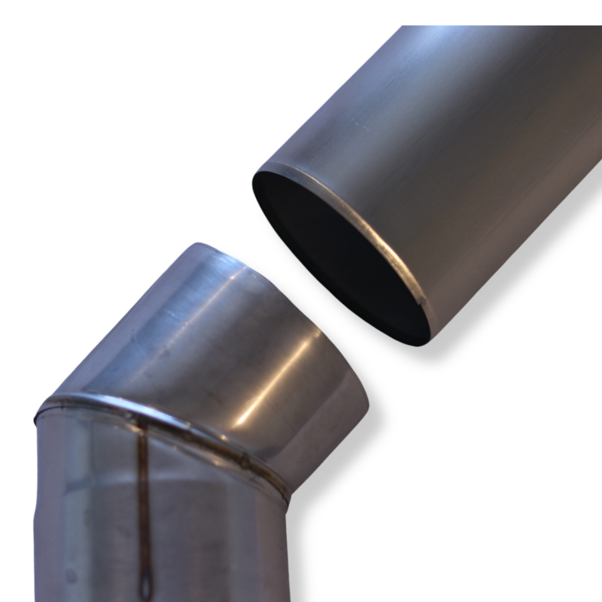 NSS Angled Stove Chimney Pipe - 45 Degree Angle - 3.5” - Mann