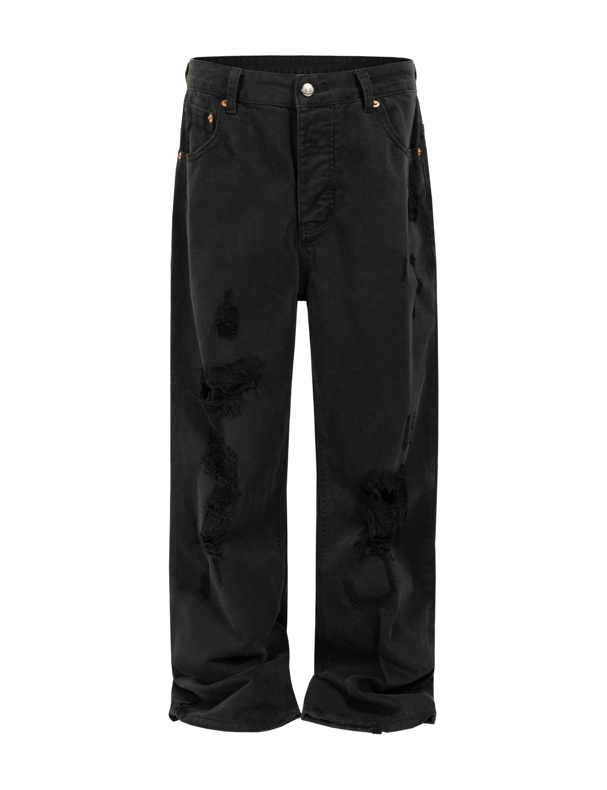 UNDEVELOPED Noir Destroyed Work Pants