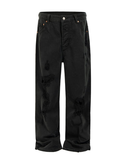 UNDEVELOPED Noir Destroyed Work Pants