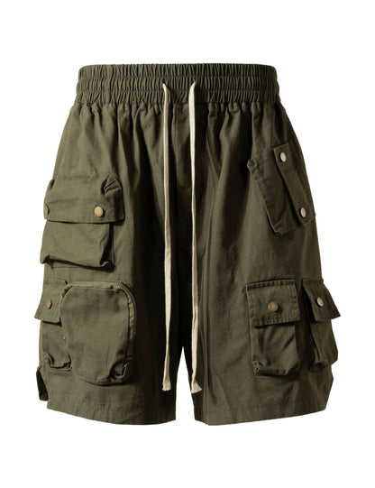UNDEVELOPED Olive Multi Cargo Shorts
