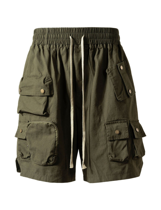 UNDEVELOPED Olive Multi Cargo Shorts
