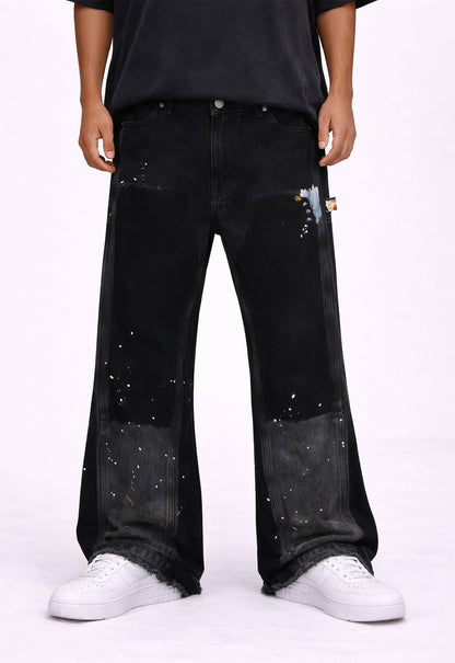 UNDEVELOPED Noir Split Painters Denim