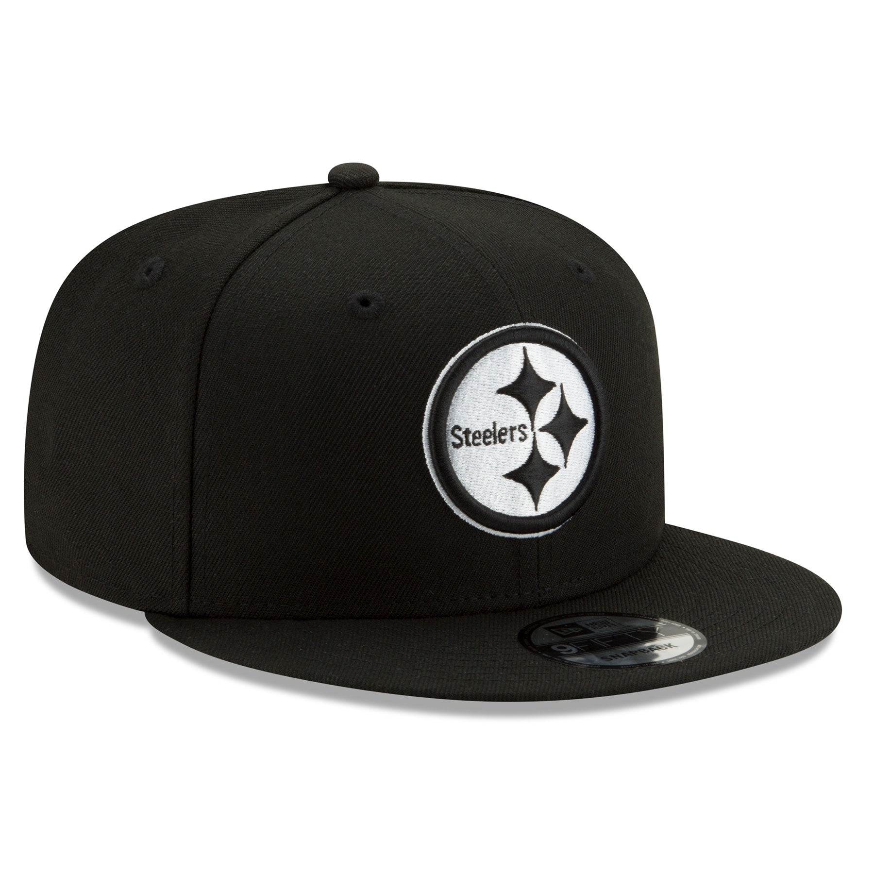 Pittsburgh Steelers - NFL Basic BW 9Fifty Snapback Black Hat, New Era - Mann