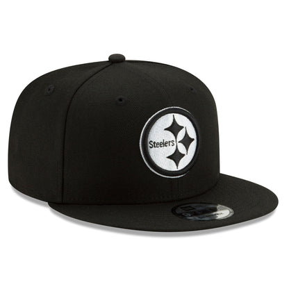 Pittsburgh Steelers - NFL Basic BW 9Fifty Snapback Black Hat, New Era - Mann