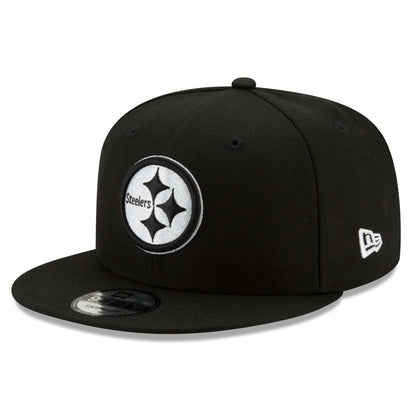 Pittsburgh Steelers - NFL Basic BW 9Fifty Snapback Black Hat, New Era - Mann