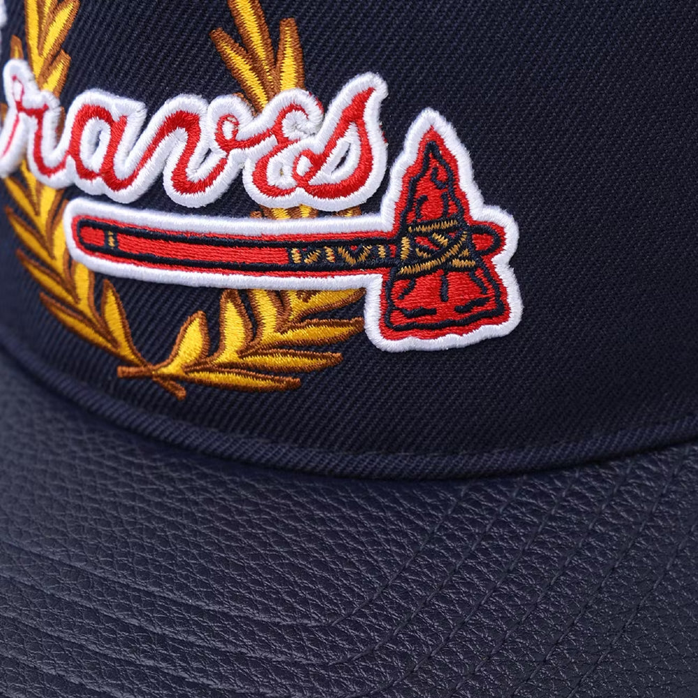 Atlanta Braves - MLB Fast Lane Logo Wool Trucker Strapback Hat - Mann