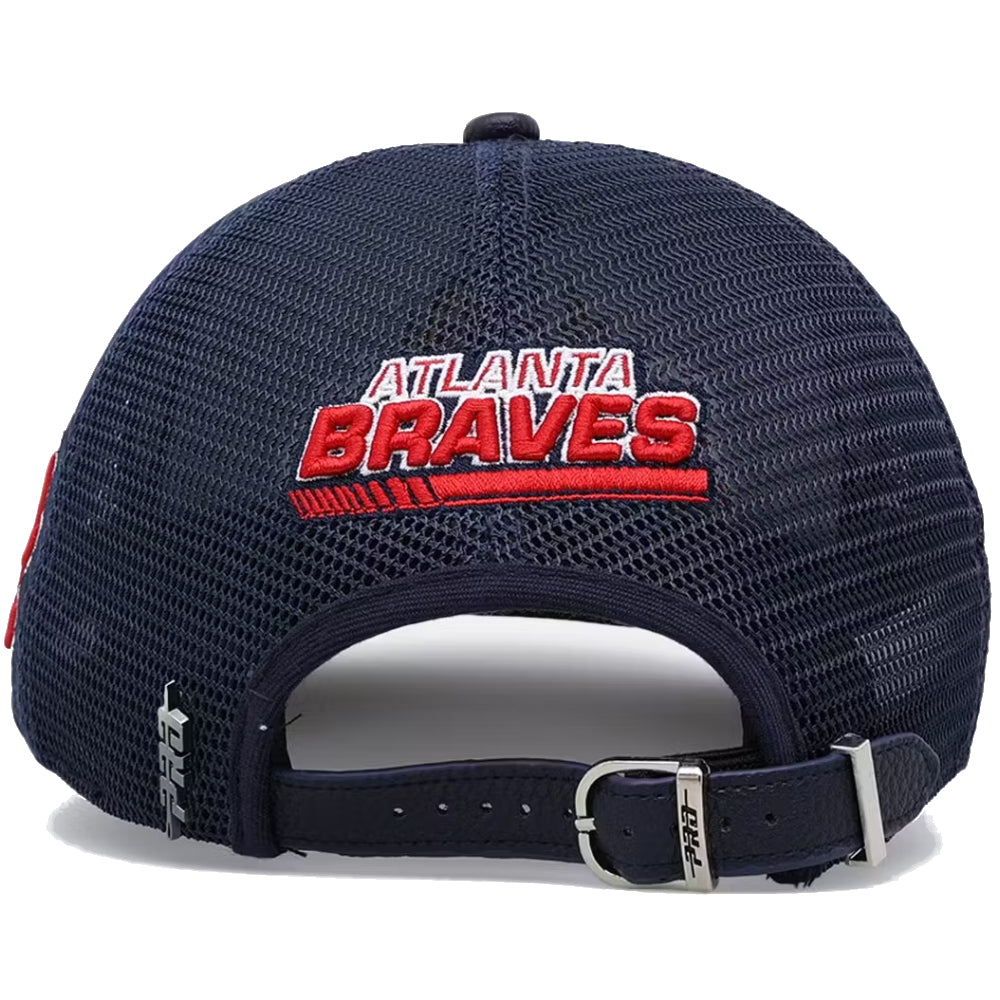 Atlanta Braves - MLB Fast Lane Logo Wool Trucker Strapback Hat - Mann