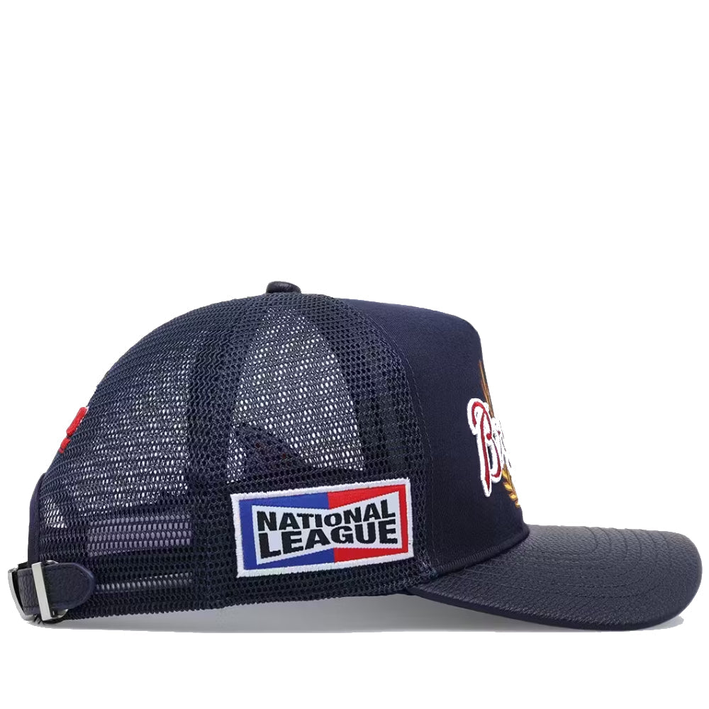 Atlanta Braves - MLB Fast Lane Logo Wool Trucker Strapback Hat - Mann