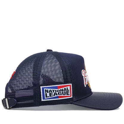 Atlanta Braves - MLB Fast Lane Logo Wool Trucker Strapback Hat - Mann