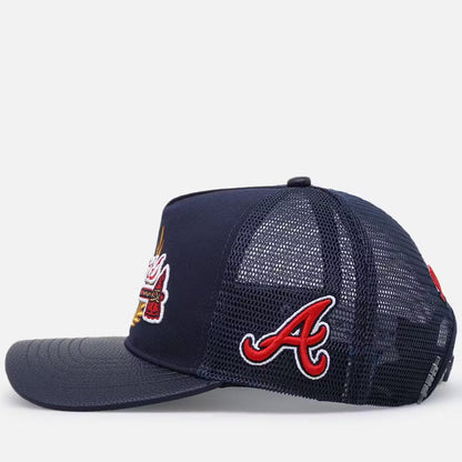 Atlanta Braves - MLB Fast Lane Logo Wool Trucker Strapback Hat - Mann