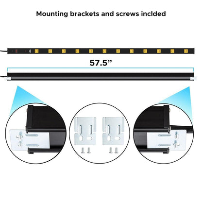 CRST 4.2" Wide Spaced 12 Outlets Mountable Metal Power Strip Surge Protector, 15FT Power Cord, Mounting Brackets Included - Mann