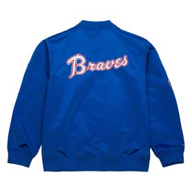 Atlanta Braves - MLB Vintage Logo Lightweight Satin Bomber Jacket - Mann