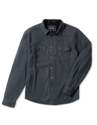Baja Llama Snap Front Flannel Jacket - Poppy