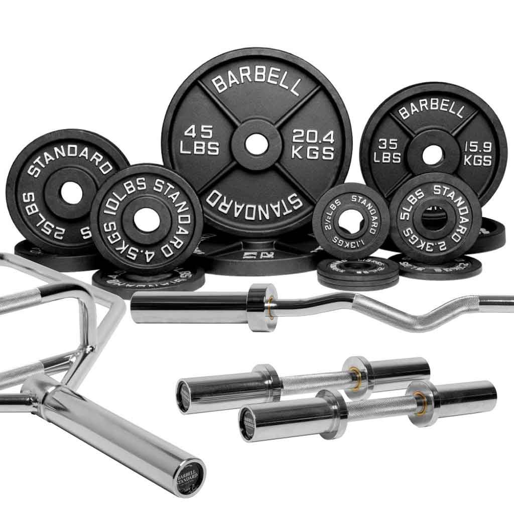 Barbell Standard - Specialty Bar & Weight Set Bundle Builder - Mann