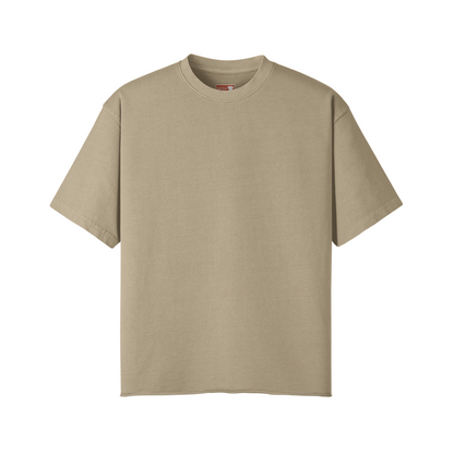 Luetti 1980 Raw Hem Oversized T-shirt [Khaki] - Mann