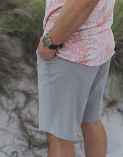 Baja Llama Sunday Sports 19" Hybrid Sports Shorts - Cement