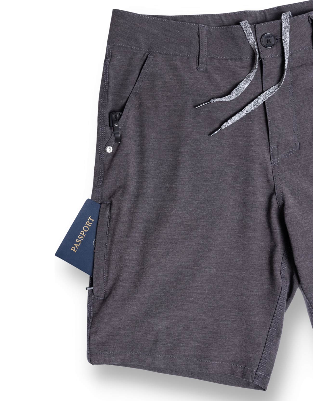 Baja Llama's Sunday Sports Black Ash Hybrid Athletic Shorts