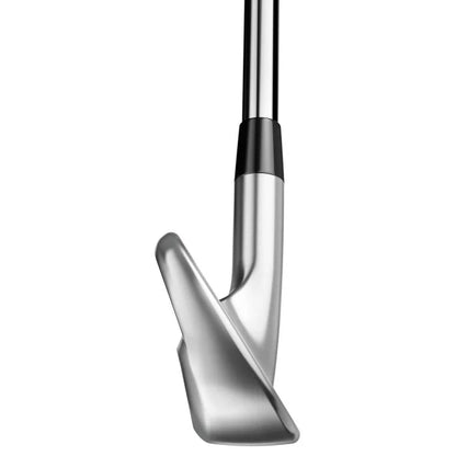 Modern silver golf club iron with black accent, men's lifestyle accessory