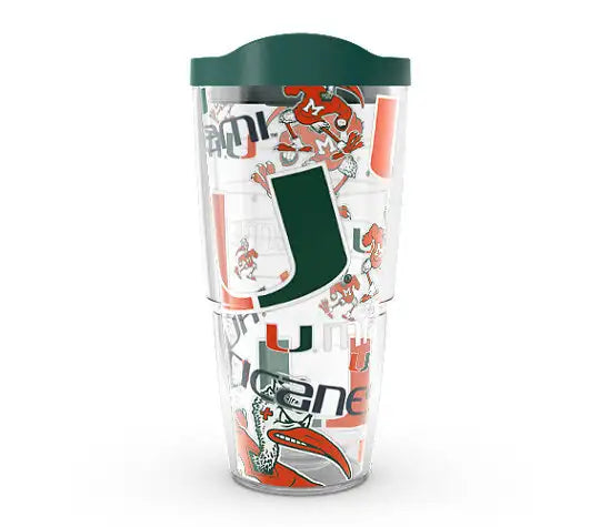 Miami Hurricanes - Tervis NCAA All Over Plastic Tumbler