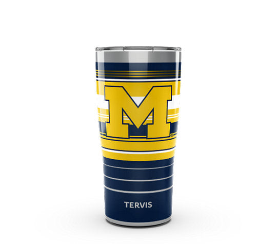 Michigan Wolverines - Hype Stripes Stainless Steel Tumbler - Mann